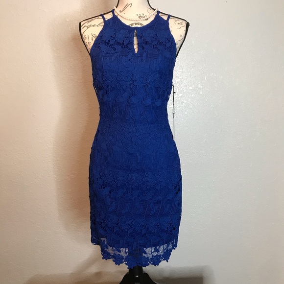Astr Dresses & Skirts - Astro Bright Blue Midi backless Dress 👗 NWT SZ M